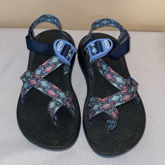 Chaco Women's 8 Sandals zcloud 2 trace eclipse adjustable blue Multicolor adjust - Picture 2 of 12